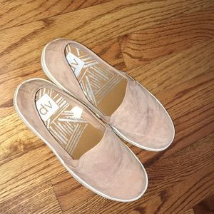 Pink slip on shoes